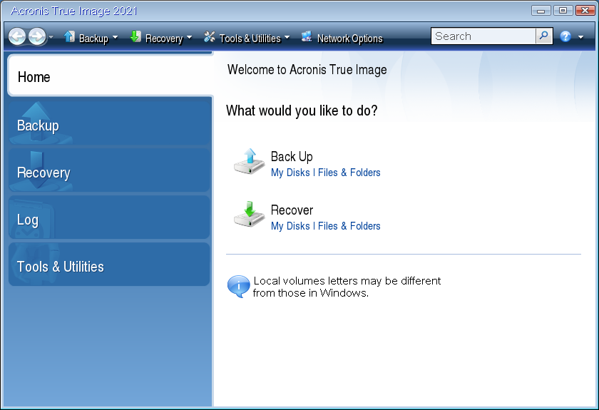 true image acronis file search